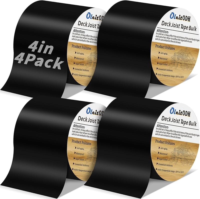4 Rollos Cinta Vigueta Butilo 4pulg x50pies Resistente