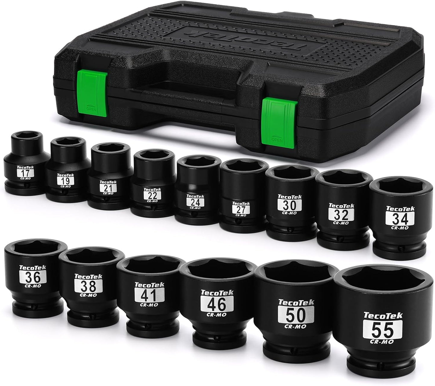 Set 15 Pzas Enchufes Impacto 17-55mm CR-MO Estuche
