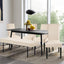 Funda banco comedor elástica lavable rectangular beige