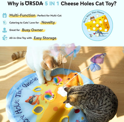 Juguetes interactivos eléctricos para gatos de interior 5en1