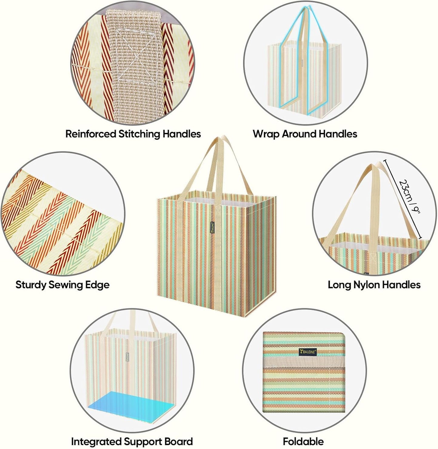 4 Pzas Bolsas Comestibles Reutilizables Plegables