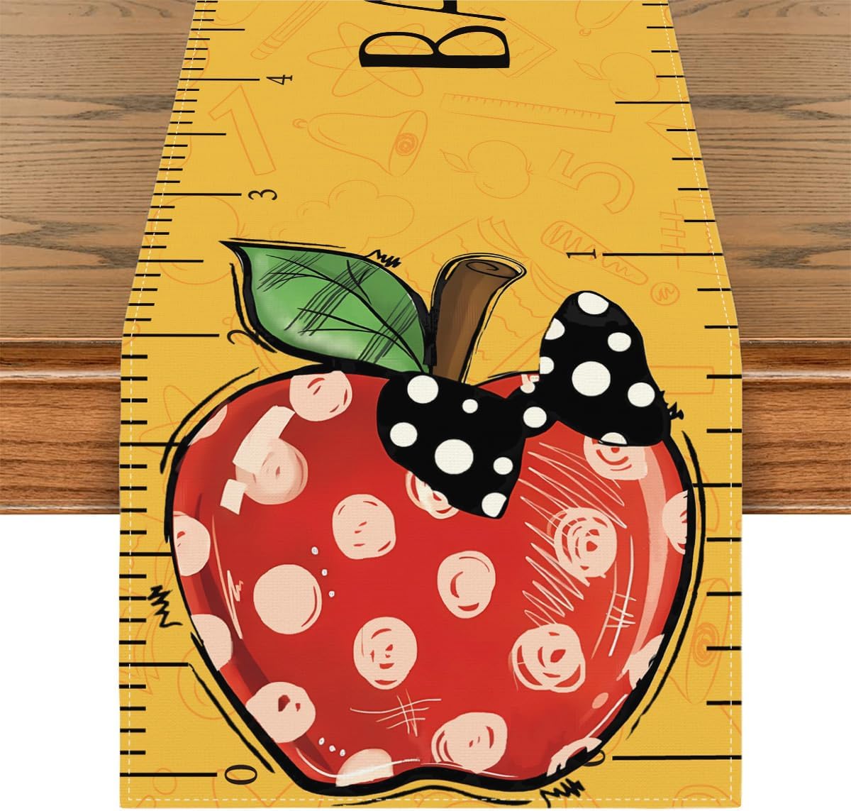 Decoraciones regreso a clases mantel manzanas crayones