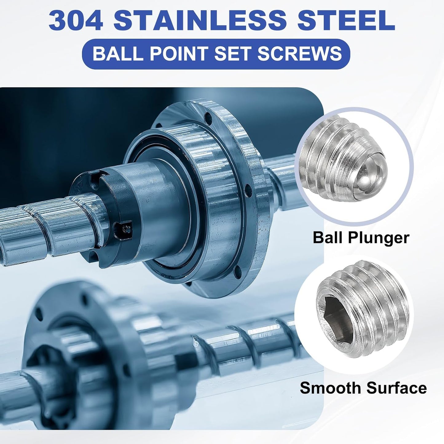 Tornillos bola acero inox 304 20 pzas hex con resorte