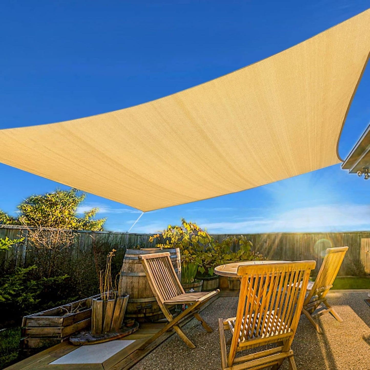 Toldo rectangular vela 12x20ft permeable para terraza