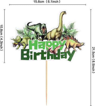 Pack 1 Decoración Tarta Dinosaurio 24 Pzas