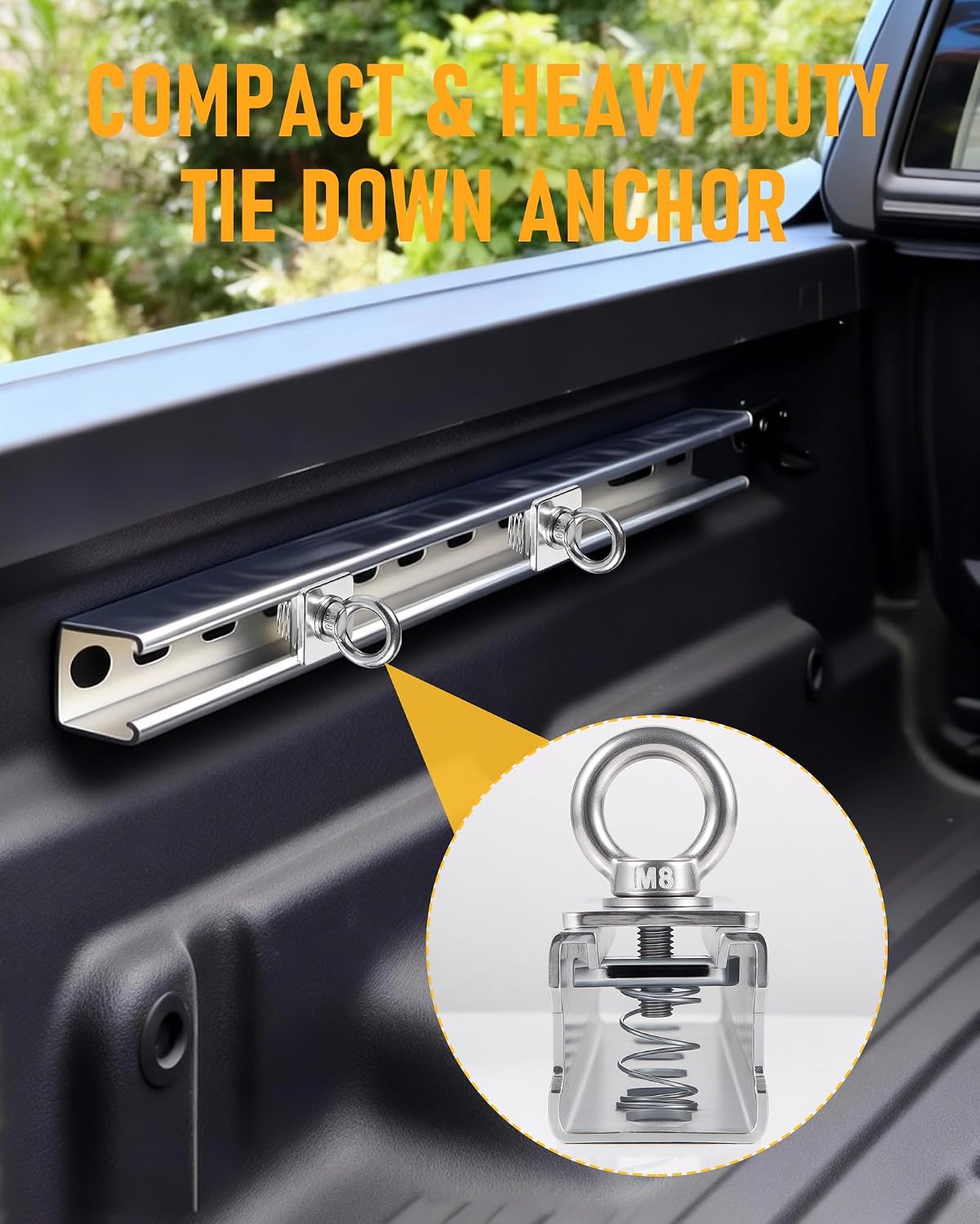 Set 4 Tuercas Resorte M8 M10 Acero Inox Perno Ojo
