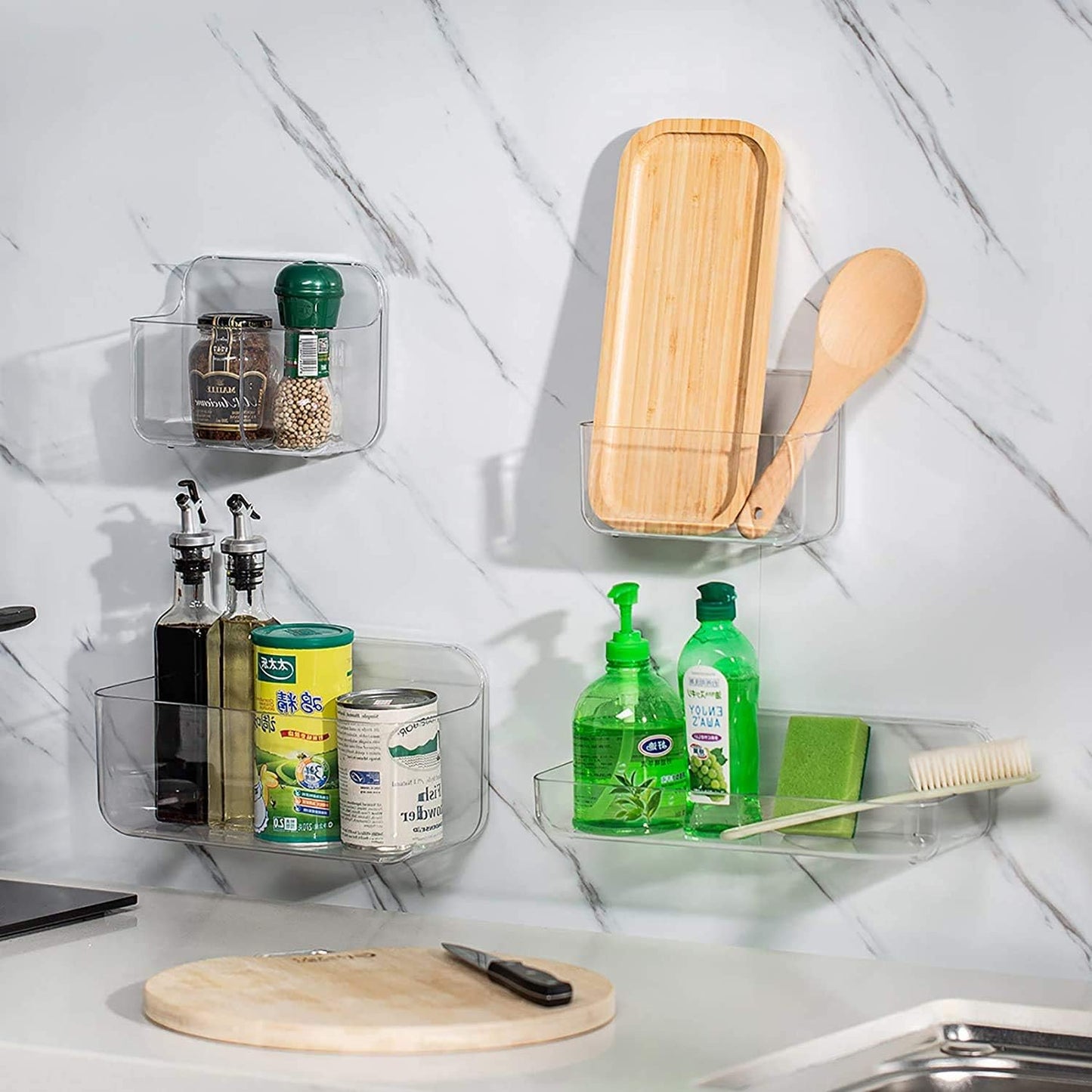 Organiz. plástico pared cocina baño oficina sin perforar