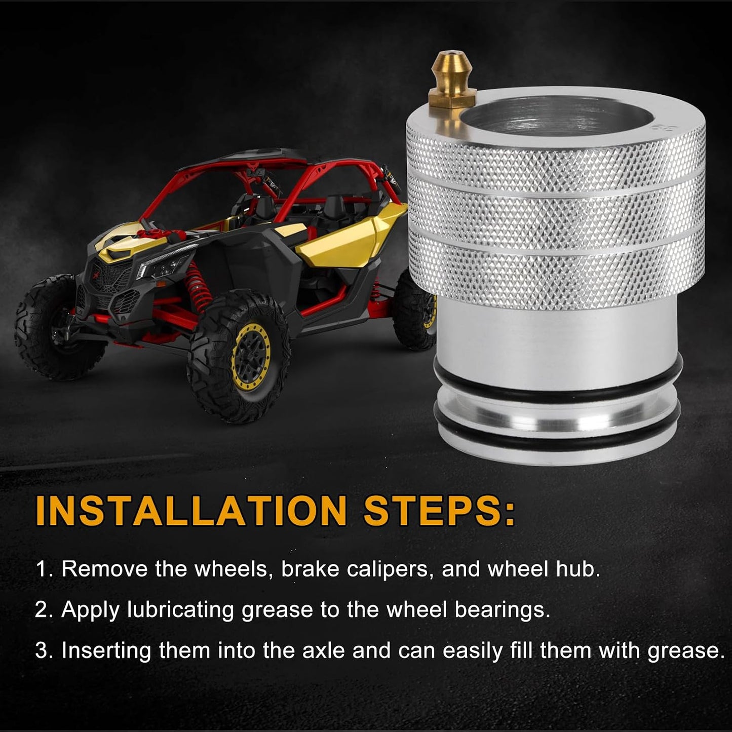 Engrasador rodamientos rueda X3 kit 1.49pulg comp Maverick MAX