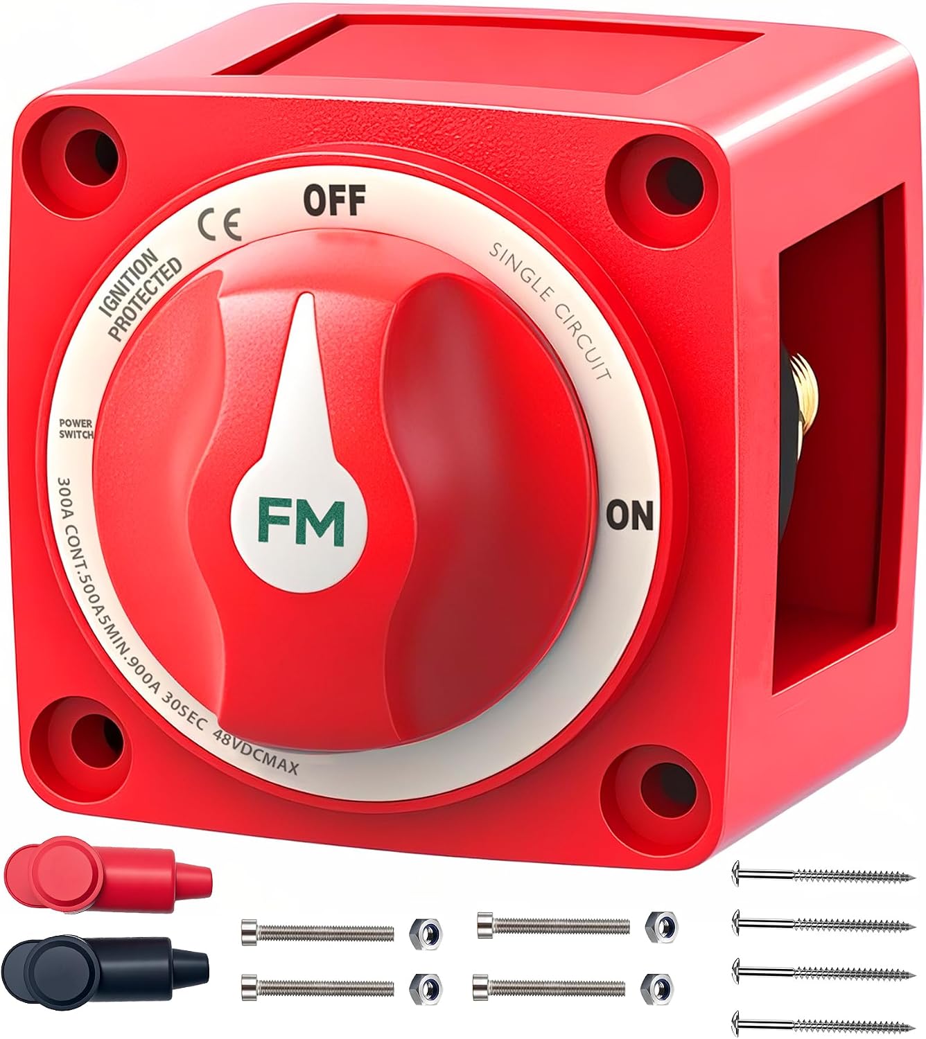 Interruptor batería 300A 12-48V impermeable servicio pesado