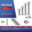 Set 10 tornillos cabeza plana hex 1/4-20 x 3/4 acero inox 304