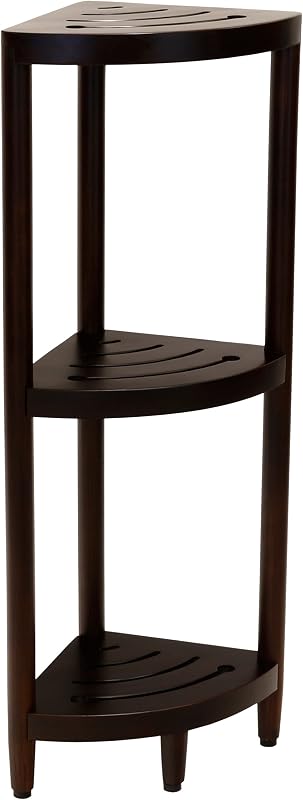 Estante esquinero baño teca Mocha-Shield