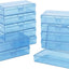 12 Contenedores Plástico Transparente 5.3x3.1pulg Azul