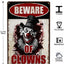Letrero Halloween payaso metal 12x8"