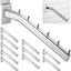 10 Soportes Slatwall 12pulg Perchas Exhibir Ropa Plateado