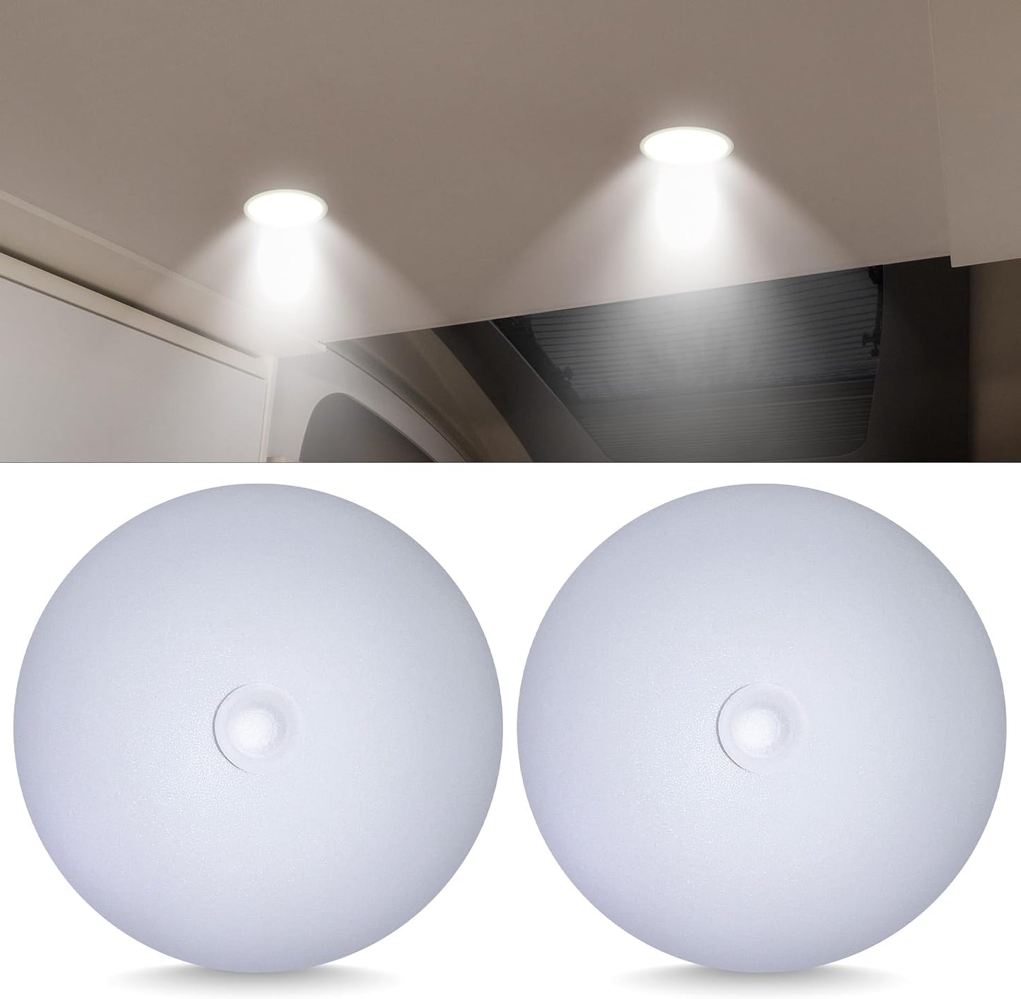 Luz techo LED 12V bajo perfil con interruptor RV