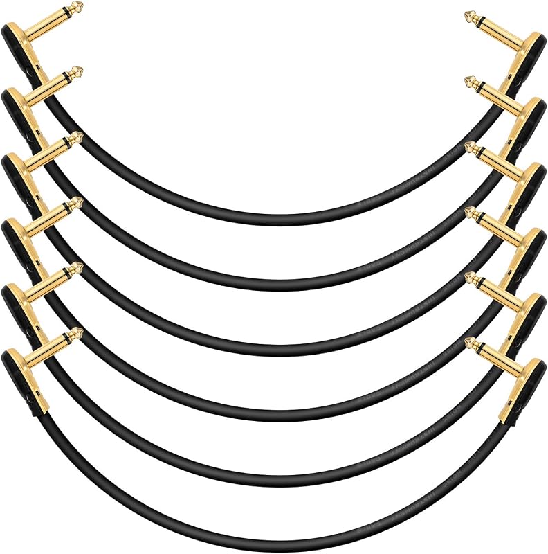 Cable 1/4 in. para pedales guitarra y bajo 15 cm