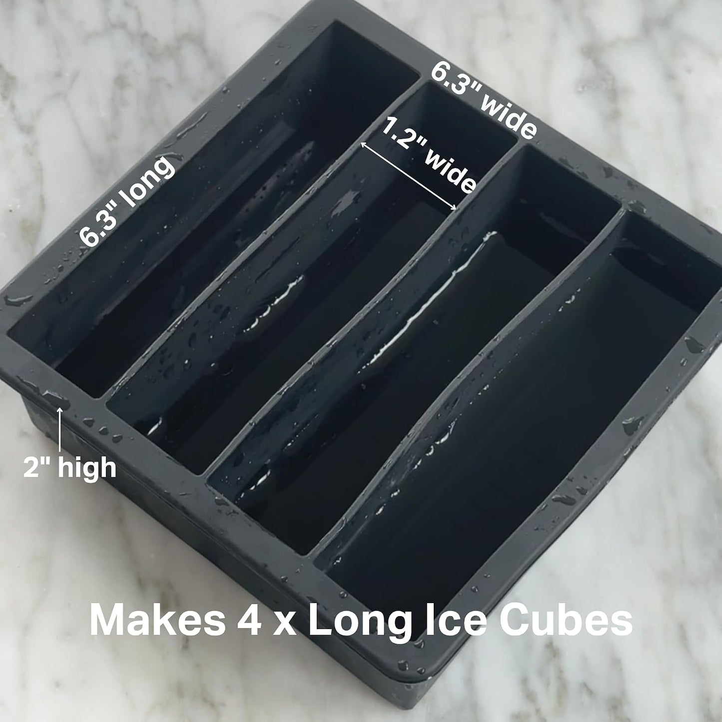 Moldes silicona hielo en forma bloque y barra reutilizables