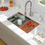 Fregadero cocina doble tazón acero inox 30x19pulg