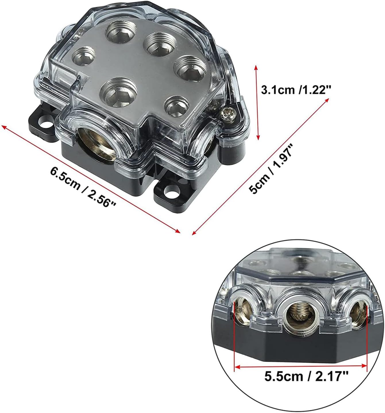 Bloque distribuidor potencia automóvil 0/2/4 en 2/4/8