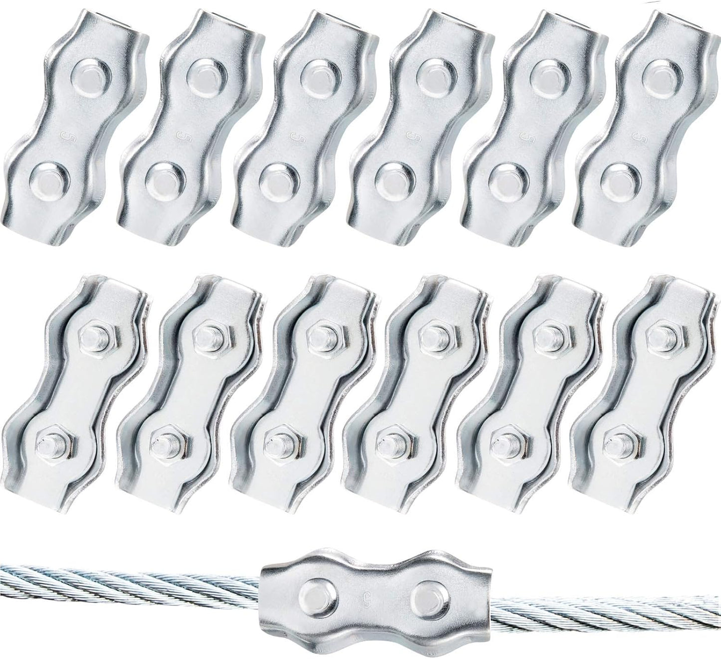 Conector acero galvanizado para cables PVC cercas eléctricas
