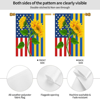Bandera jardín Amo a Ucrania 71x101cm resistente decoloración