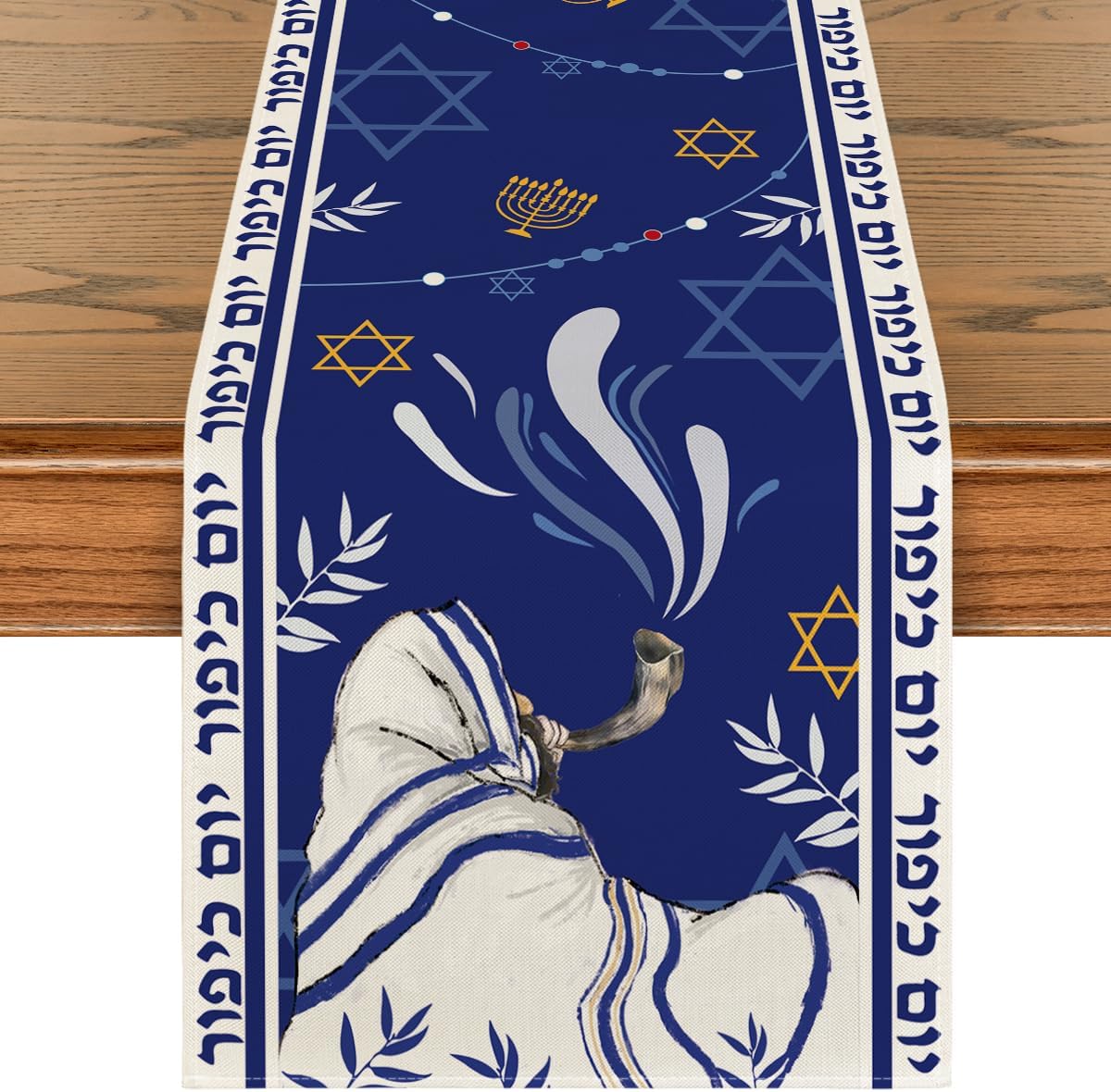 Shofar camino de mesa decoración 13x60pulg