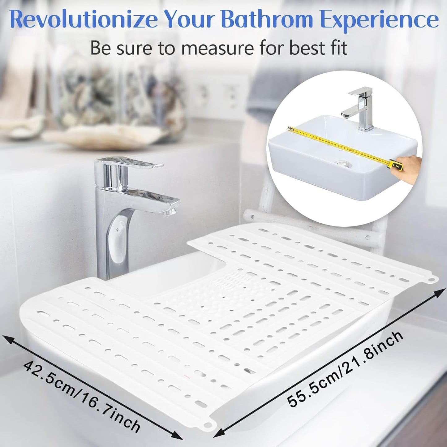 Funda fregadero baño silicona resistente calor 22x17pulg