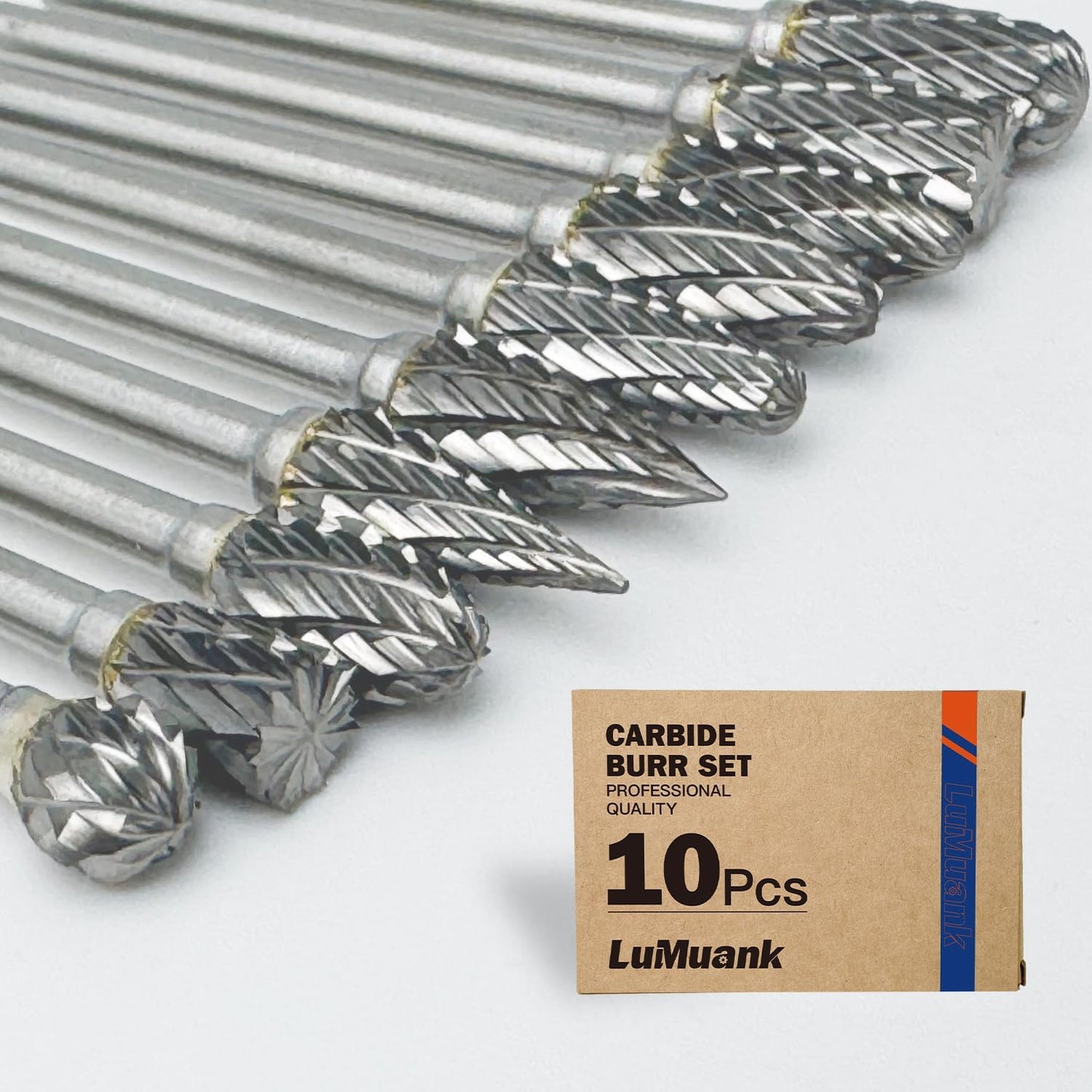 Set 10 Brocas Carburo Dremel 1/8pulg Doble Corte Metal Aluminio