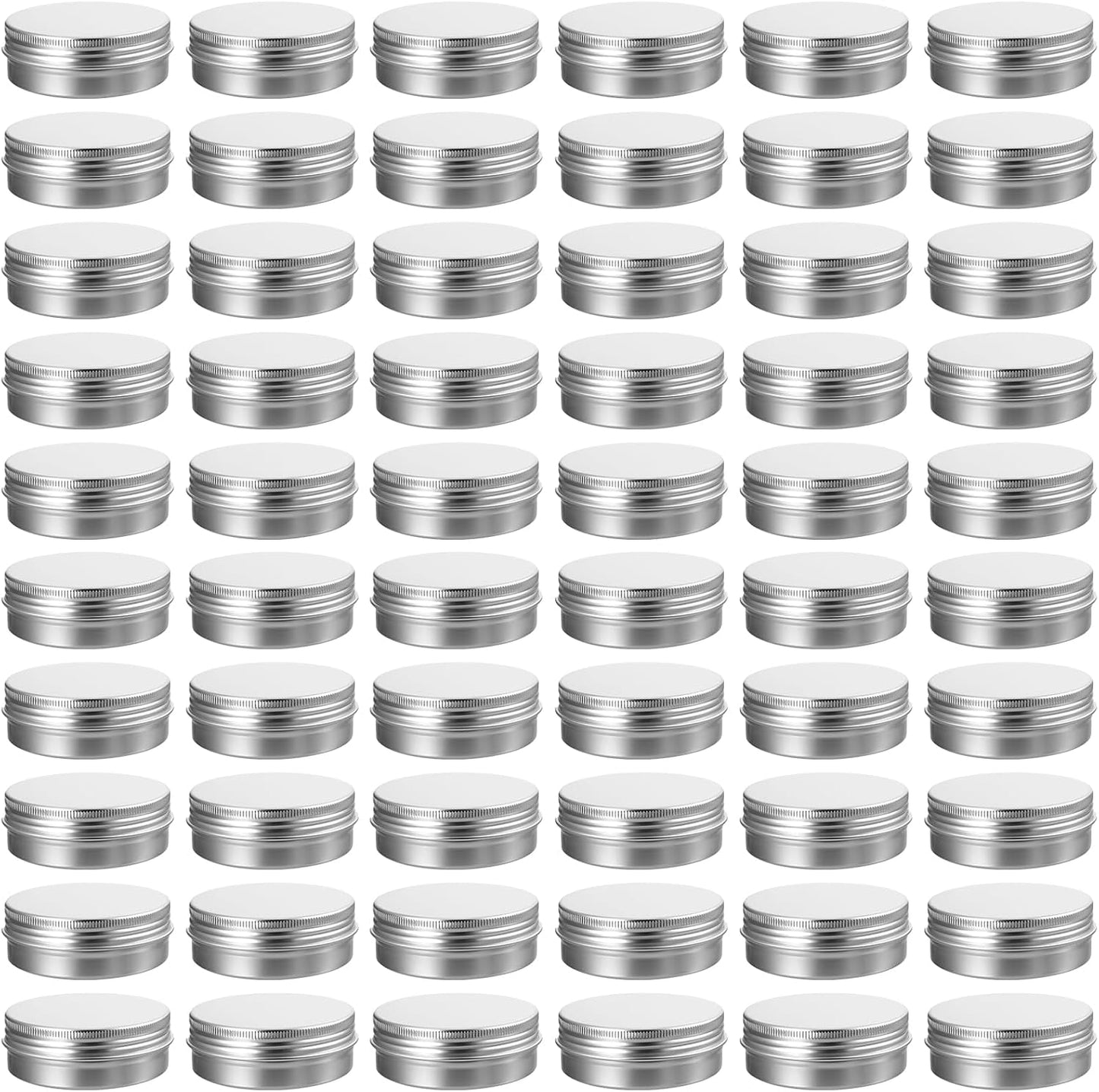 60 Latas Metal 2oz con Tapa Rosca para Lociones y Bálsamos