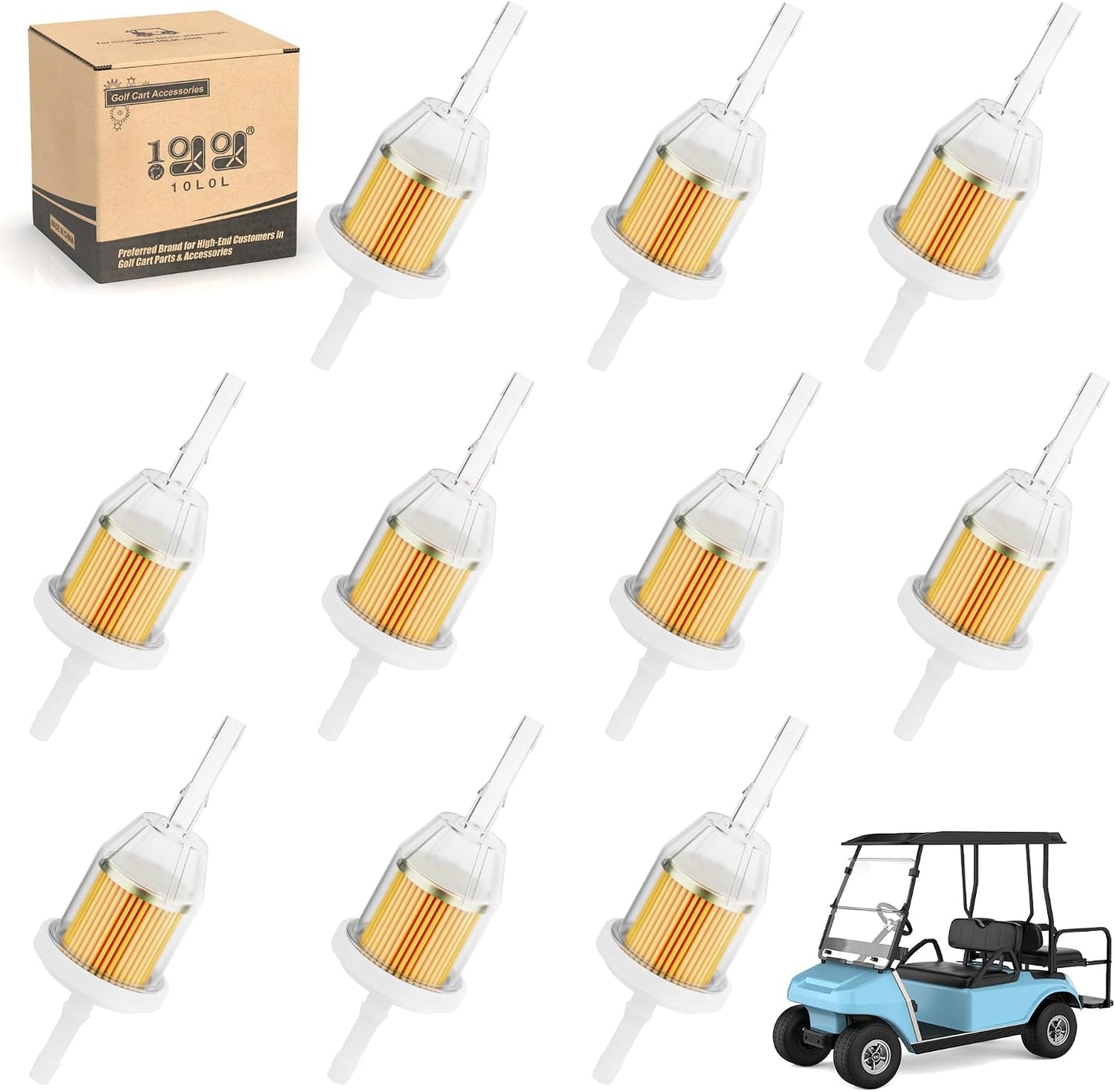 Filtro combustible carrito golf Yamaha/Club Car DS 1/4 y 5/16pulg