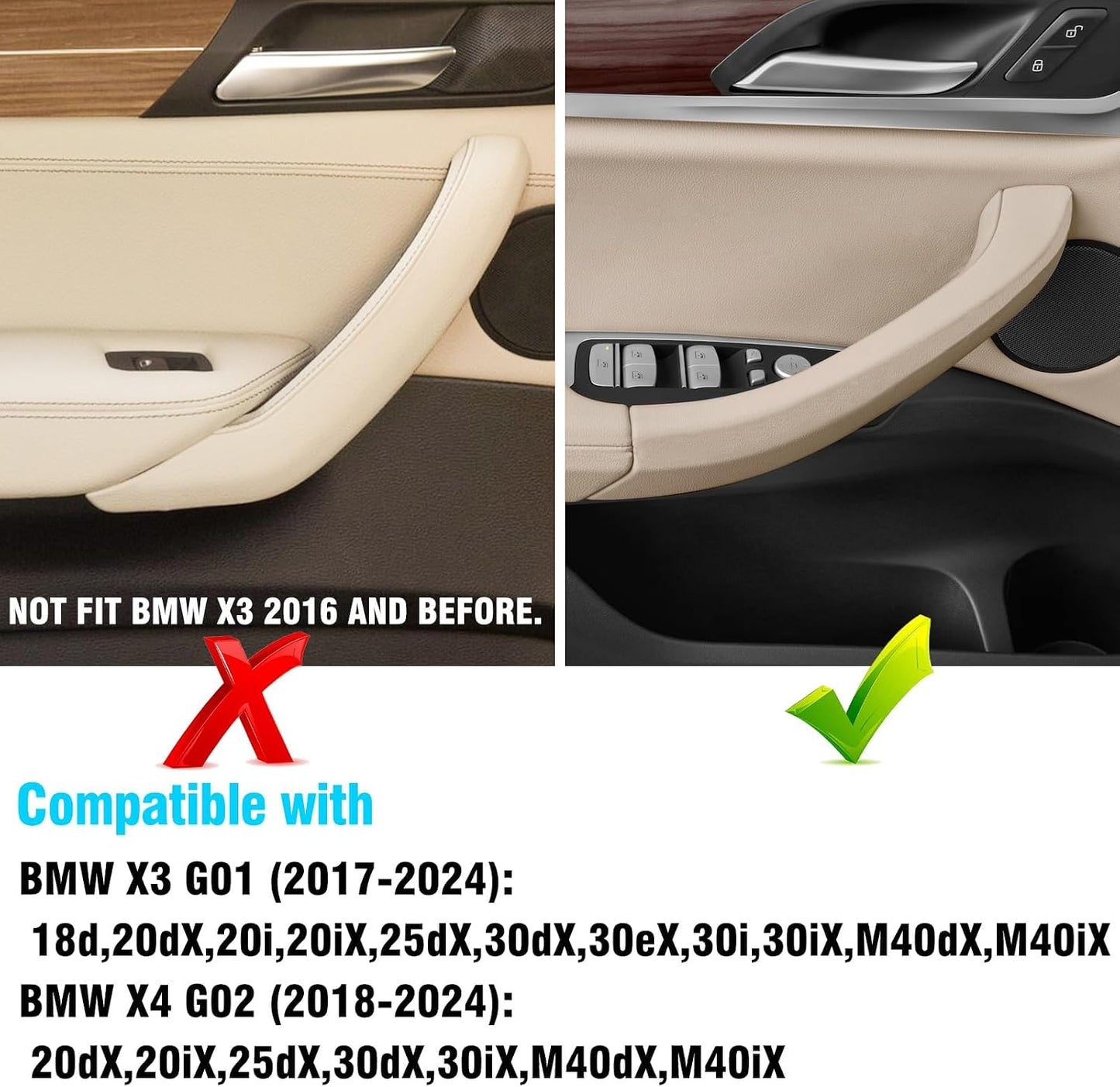 Cubierta repuesto manija puerta BMW X3 G01/X4 G02 17-24