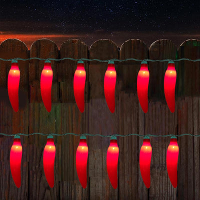 Guirnalda luces rojas colgantes 13.6ft navidad patio