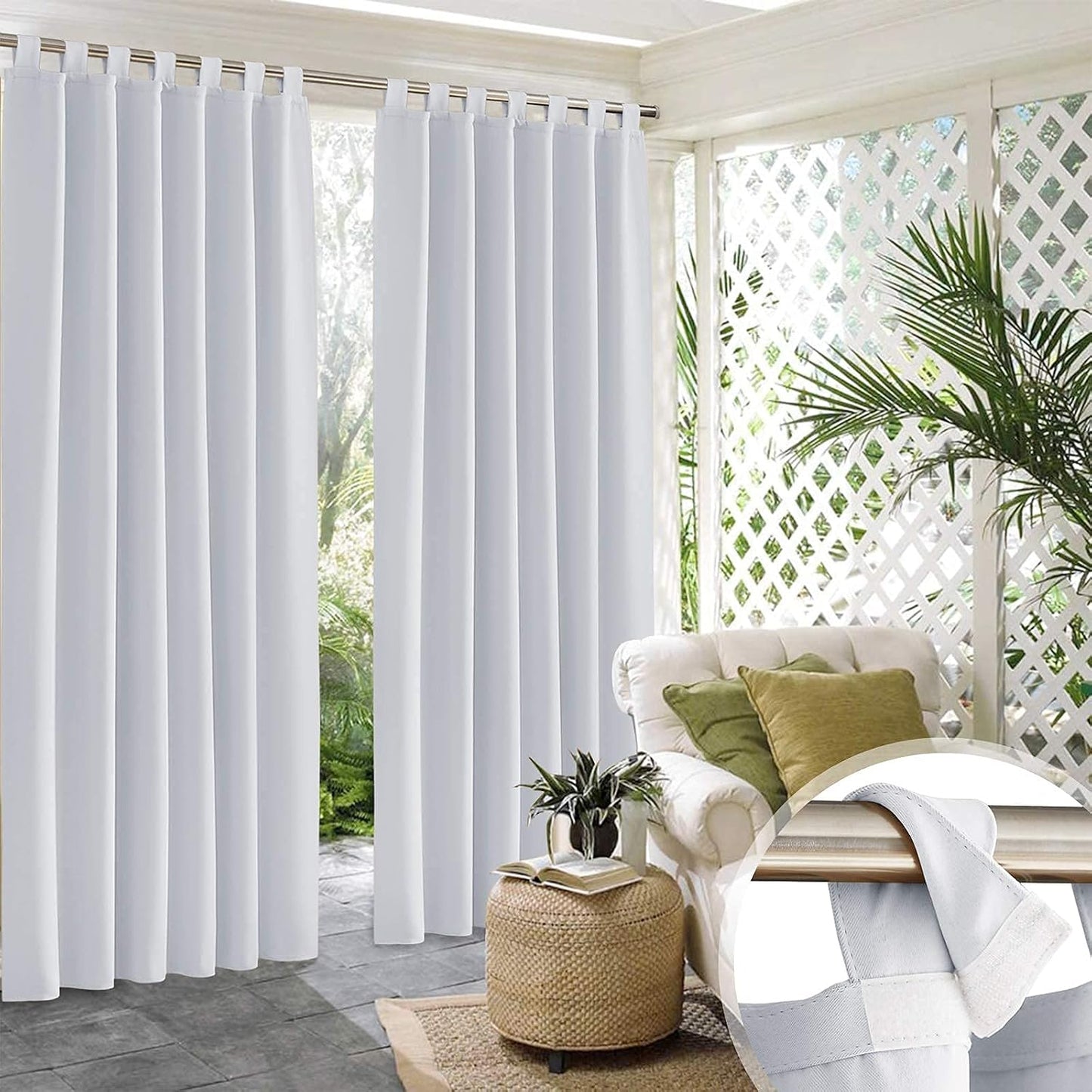 Cortinas impermeables para gazebo patio balcón 52x