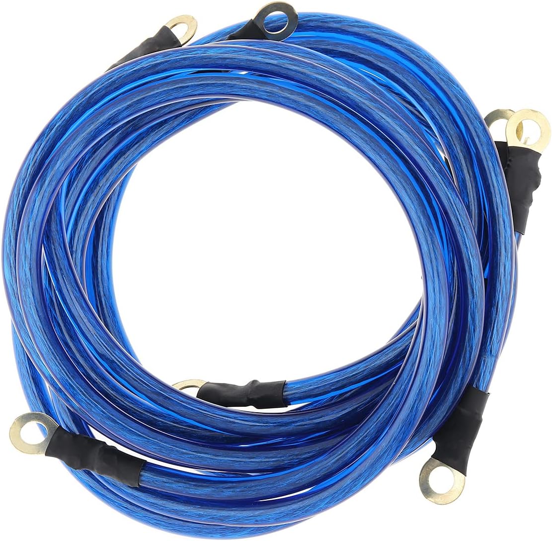 Kit cables tierra universal 5 puntos coche camión azul