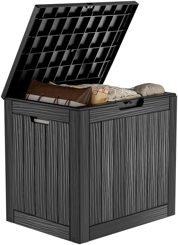 Caja resina 30gal con cerradura para cojines y herramientas