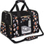 Transportador mascotas 16lb 3 puertas malla flor naranja