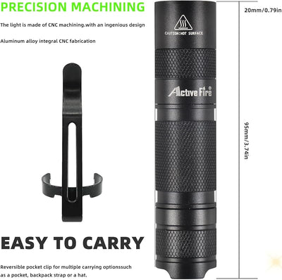 Linterna LED mini AA portátil impermeable con pilas