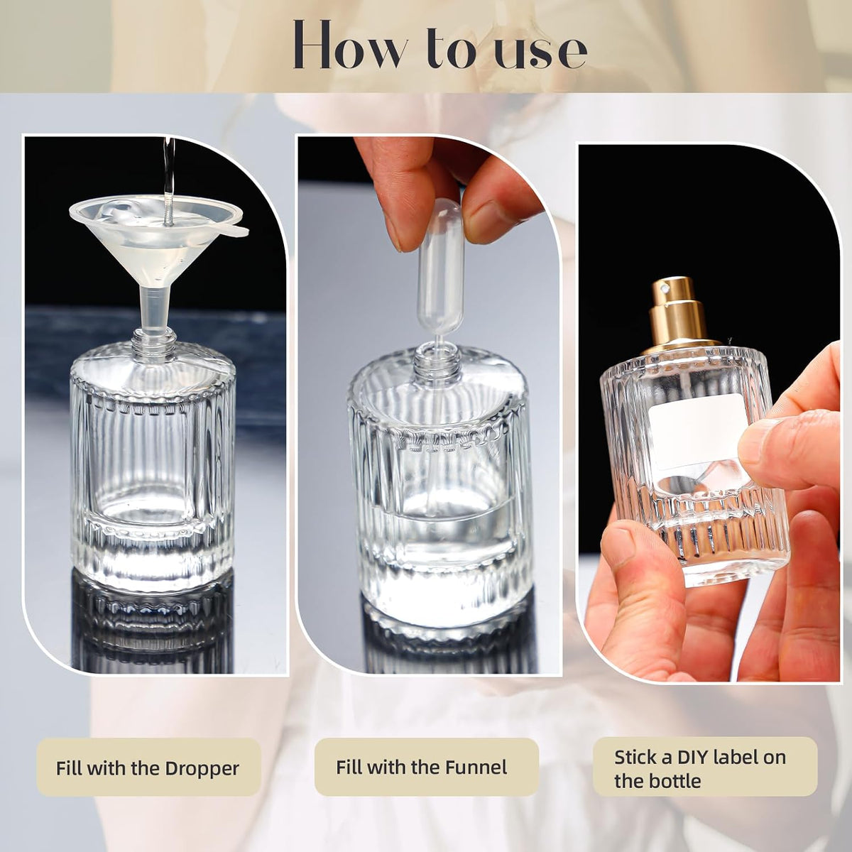 3 Pzas Botella Spray Perfume 50ml Reutiliz. Viaje