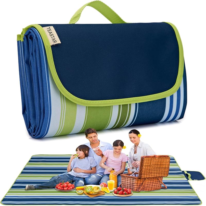 Manta pícnic impermeable 80x60pulg para playa y campamento