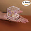 Caja acrílico transparente con tapa para toalla y accesorios