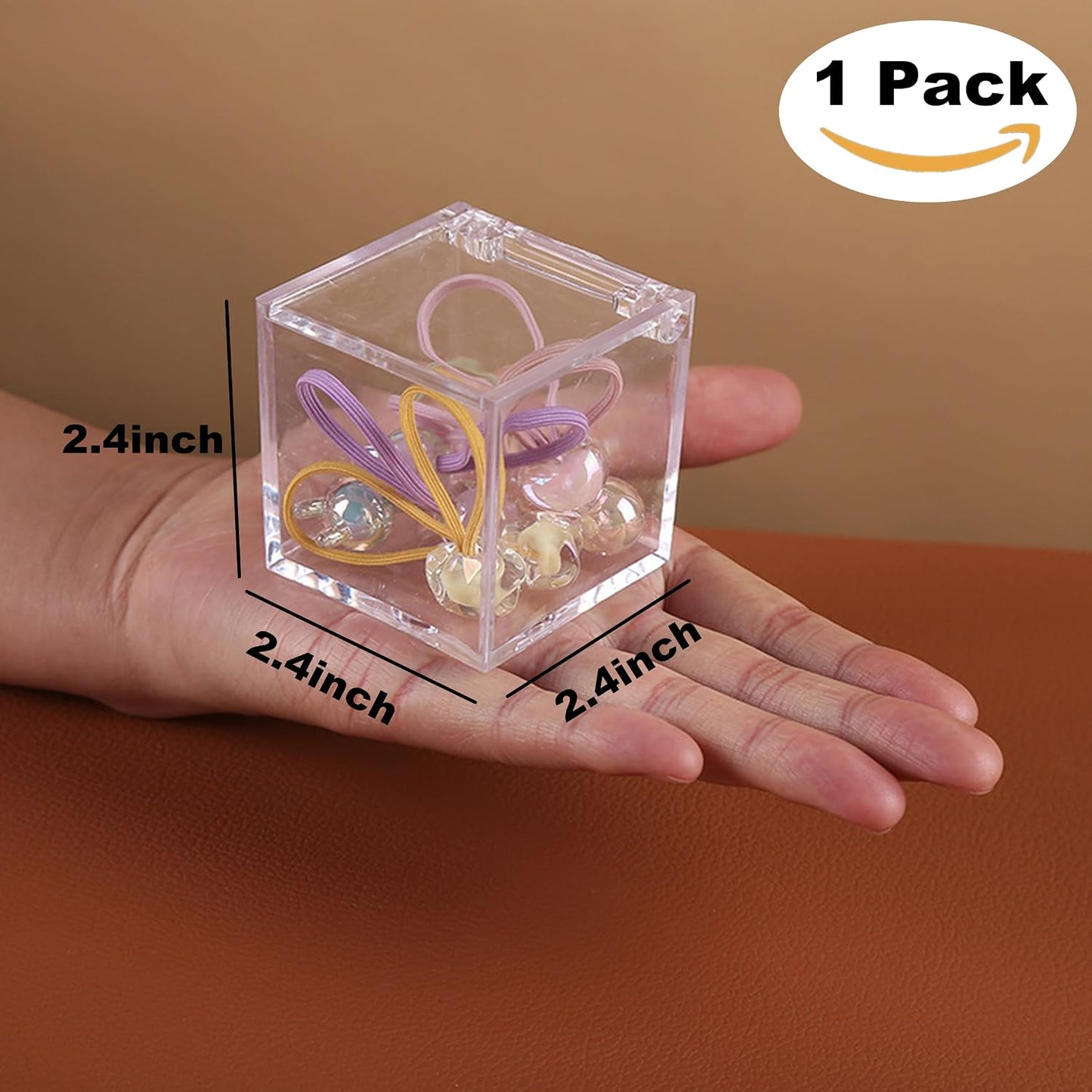 Caja acrílico transparente con tapa para toalla y accesorios