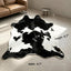 Alfombra piel vaca blanco y negro 4.6x6.6pies tamaño grande
