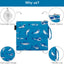 Bolsa sándwich doble capa reutiliz. tiburón pack 2