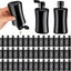 50 Botellas Viaje Negro Tapa Abatible Plástico 3.4oz
