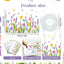 6 Manteles Tulipán Lavanda 11x16pulg Plástico Floral Boda Fiesta