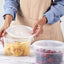 Recipiente Alimentos 2qt Translúcido con Tapa y Set Cucharas