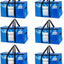 6 Pzas Bolsas Mudanza Azules Resistentes con Ventana