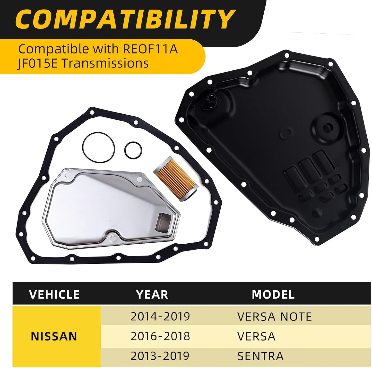 Set filtros aceite transmisión y junta cárter Nissan 12-19