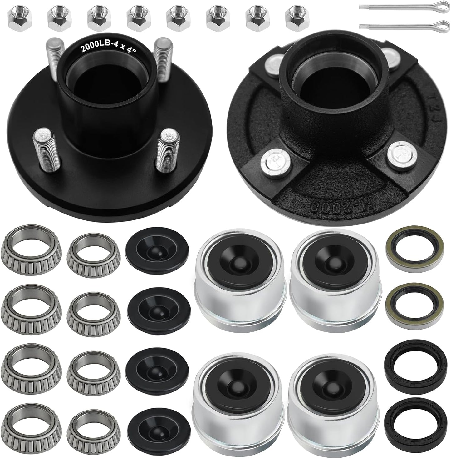 Set 2 kits cubos locos remolque 4 pernos 2000lb
