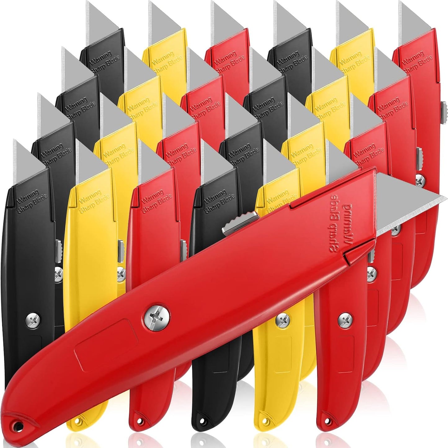 Cuchillo utilitario hoja retráctil aluminio 30uds negr